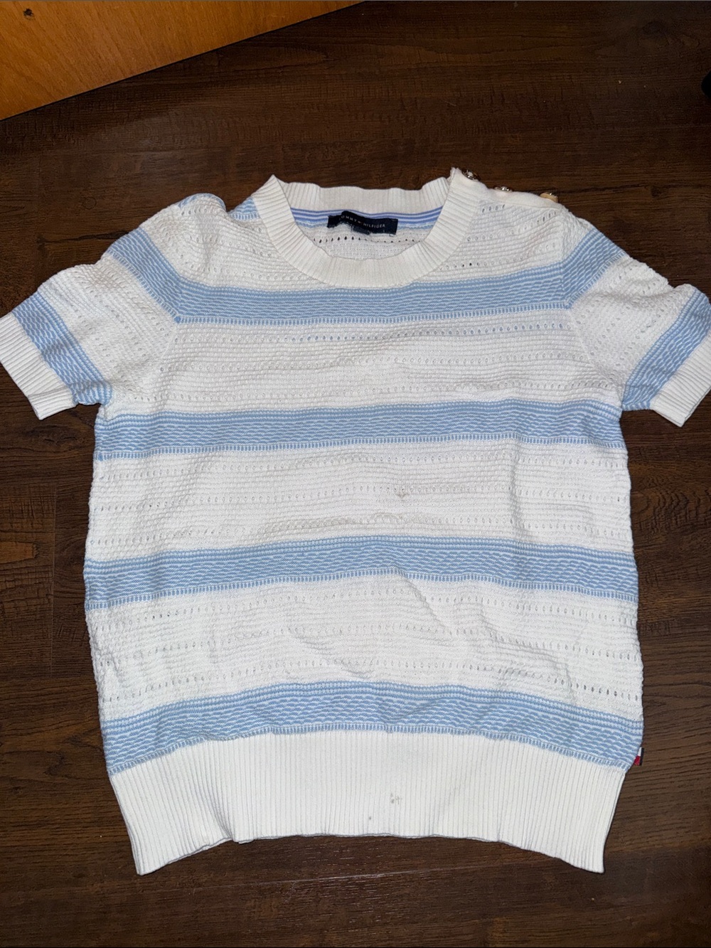 Tommy Hilfiger Short Sleeve Striped Sweater
